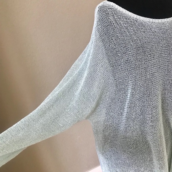 *price drop* EILEEN FISHER aqua sweater size XL - Picture 4 of 7